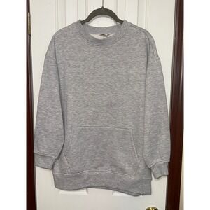 Danskin Sweatshirt Tunic Pullover with Pocket Athleisure Gray Small‎